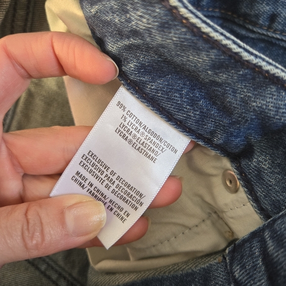 Cleo + Wolf blue cutoff distressed denim shorts sz 28 - Picture 6 of 7